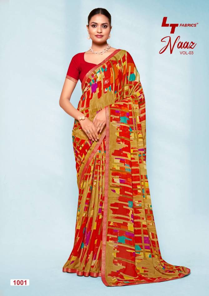 Naaz 03 By Lt Daily Wear Micro Printed Sarees Wholesale Price In Surat